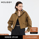 moussy 【城市輕戶外】時尚連帽短款夾克外套028HSA30-0401 060棕色 S 00001