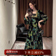 三吉黑花【蟬翼】國風(fēng)新中式重工燒花兩件套連衣裙裙子女夏2025新 綠蝴蝶 15個工作日 M