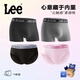 LEE情侶內(nèi)褲純棉透氣10A抗菌禮盒裝女士三角褲親膚男士平角褲短褲頭 【組合1】 244黑灰+609黑粉 M 女碼+XL 男碼