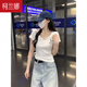 柯蘭娜半開領(lǐng)刺繡2025年新款女裝正肩短袖T恤夏季設(shè)計(jì)感小衫上衣 白色 L 建議105-115斤