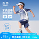 左西男童套裝速干運動夏裝2025新款兒童短袖籃球服兩件套潮 藍色 160