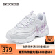 斯凱奇（Skechers）2025夏季新款女鞋熊貓鞋厚底增高老爹耐磨休閑鞋熊貓鞋150530 炭灰色1/LGLV 38