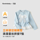 可英 GOWINBABY童裝女童新款長(cháng)袖t恤2026春季女孩蕾絲甜美上衣女寶寶蝴蝶結t恤衫 藍色 110 （適合身高100cm-110cm）