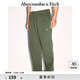 ABERCROMBIE & FITCH男裝24春秋經(jīng)典小麋鹿抓絨美式baggy風(fēng)運動衛(wèi)褲長褲KI134-4099 綠色 M (180/80A)