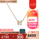 愛(ài)馬仕（HERMES）項(xiàng)鏈女Mini Pop H迷你橢圓立體黃金色琺瑯項(xiàng)鏈女士 禮盒裝 多色 奶茶灰色琺瑯/黃金色