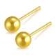 金至尊（3DG Jewellery）黃金耳釘圓珠光面足金養(yǎng)耳棒耳環(huán)送女友自戴禮物按克計價 金重2.12克-EB01012825-以實際克重多退少補
