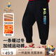 Classic Teddy精典泰迪男童加絨褲子兒童加厚長(zhǎng)褲冬季保暖休閑褲 黑色 160 