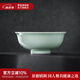 景德鎮(zhèn)（jdz）官方陶瓷影青瓷餐具無(wú)鉛純色碗盤組合搬家喬遷禮物家用搬家禮物 流影7英寸面碗