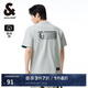 杰克·瓊斯寬松字母印花圓領(lǐng)短袖T恤GH1淺花灰190/108A(XXL)