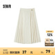 森馬（Semir）半身裙女盤扣質(zhì)感時尚國潮2024秋新款花卉肌理馬面裙酷颯國風 米白10301 XL