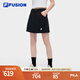 FILA FUSION斐樂(lè)潮牌女子梭織裙2025夏季新款時(shí)尚休閑吊帶半身裙 正黑色-BK M 165/66A/M