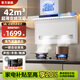 全能多田超薄油煙機【換新補貼】家用變頻42m3大吸力頂側(cè)雙吸油煙機一級能效自清潔7字型抽油煙機灶具套裝 【白色油煙機】彩屏小智聲控+漏氣感應(yīng)+自動清洗