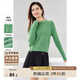 尚都比拉內(nèi)搭圓領(lǐng)毛衣女秋冬打底衫慵懶風(fēng)加厚小個(gè)子針織衫 青檸綠 均碼 