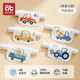 愛(ài)貝迪拉（AIBEDILA）兒童純棉吸汗巾背后漢幼兒園寶寶隔汗巾墊背嬰兒全棉a類(lèi)大童大號 【新升級】汽車(chē)派對 5條裝 【6層】 M碼(2-5歲，身高80cm-110cm)