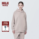 無印良品（MUJI）Labo 男女通用 不易沾水雙層編織 連帽運動衫 衛(wèi)衣無性別男式女式 灰色 M （170/88A）
