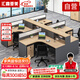 匯鑫亞美屏風(fēng)工位職員桌隔斷卡位電腦桌辦公家具財(cái)務(wù)辦公桌椅組合22