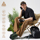 LAZY DAY TREND戶外山系防曬涼感速干半拉鏈POLO衫男夏季寬松工裝短袖T 啞光黑 L