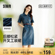森馬（Semir）森柔牛仔|商場同款牛仔連衣裙女腰帶2025夏季工裝裙103325114001