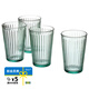 宜家（IKEA）VARDAGEN瓦達(dá)恩大容量玻璃杯套裝家用客廳簡(jiǎn)約水杯子茶杯 淺青綠色430毫升 其他