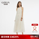 歌莉婭掛脖連衣裙女夏2025新款漂亮薄紗度假仙女風(fēng)裙子1CDR4K62A 07W米色 XS