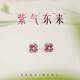 沐歡莼紫色耳釘玄學(xué)旺財(cái)耳飾天然紫水晶碧璽四葉草聚財(cái)2025本命年禮物 【天然紫色碧璽】幸運(yùn)四葉草耳釘