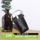 半坡飾族（bampo）包包女包新款手機包真皮單肩包時尚百搭斜挎包女小包生日禮物七夕 黑色