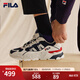 FILA斐樂(lè )官方男鞋百搭滿(mǎn)天星復古時(shí)尚老爹鞋舒適休閑鞋輕便運動(dòng)鞋 白蘆筍/漿果藍-WD 42
