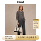 ELAND【經(jīng)典匹馬】衣戀毛針織衫女學(xué)院圓領(lǐng)通勤開衫2025新款 灰色(15)Grey M /165