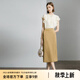 顏域咖色高腰包臀裙女2024新款夏季半裙氣質(zhì)通勤裙子中長(zhǎng)款半身裙 咖色 M/38