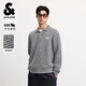 杰克·瓊斯（JACK&JONES）男裝25年秋冬季毛衣男士羊毛衫休閑針織衫寬松翻領(lǐng)套頭提花打底衫 花灰GREY MELANGE 常規 預售11月12日左右發(fā)貨 M （175）