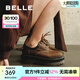 百麗（Belle）周雨彤同款玫瑰琥珀牛津鞋女休閑鞋C1K1DCM4 【周雨彤同款】棕色 37 (235mm)
