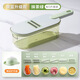 OQB德國切菜神器家用廚房土豆絲刨絲器廚房切片切絲多功能防切手 抹茶綠[6刀片+護手器+儲菜盒]