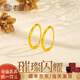 老廟黃金耳釘5G足金耳環(huán)女款光圈耳墜碎碎冰送媽媽女友生日情人節(jié)禮物 碎碎冰耳環(huán)約0.8g(禮盒+當(dāng)天發(fā))