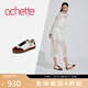 achette雅氏4RV4 復(fù)古拼色運動風(fēng)休閑鞋松緊一腳蹬女鞋 01/10/H3-白色/香草白/酒紅色 35