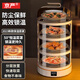 京嚴(yán)保溫菜罩電加熱剩菜收納神器智能家用食物飯菜防塵蓋菜罩多層保鮮 插電款【四層保溫】智能蓋菜罩 多層加厚罩菜儲(chǔ)熱罩