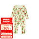 Milkbarn2025新品嬰兒連體衣服純棉哈衣秋冬寶寶爬爬服嬰幼兒衣服 晨露郁金香 90cm (18-24月-參考身高80-90cm)