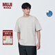 無印良品（MUJI）男式 防紫外線 涼感寬版短袖T恤 男士t恤打底衫涼感物語 硬核防曬 淺灰色 M （170/92A）
