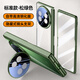 浪倜適用vivoxfold5手機殼電鍍透明magsafe磁吸鏡頭支架全包前后雙殼中軸鉸鏈防摔超薄保護套 標準款【松綠色】高清膜 vivo x fold5