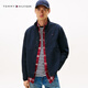 TOMMY HILFIGER【休閑立領(lǐng)】男裝拼色鑲邊口袋通勤商務行政單夾克外套34470 【4470】藏青色DW5 M （推薦：135-150斤）