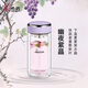 希諾（HEENOOR）雙層玻璃杯女士2025新款泡茶隨手杯便攜高檔簡約花茶杯口袋小杯子 【綺夢系列】幽夜紫晶-245ml