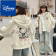 迪士尼（Disney）女童外套Kitty貓衛衣外套2025春秋新款中大童開(kāi)衫拉鏈休閑上衣潮 拉鏈杏色[春秋薄款]前后印憤怒 150