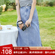 betu百圖女裝半身裙開叉百搭牛仔半身裙女夏季2205T44 牛仔色 L