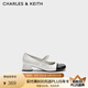CHARLES&KEITH優(yōu)雅拼色粗跟瑪麗珍鞋子女鞋生日禮物女CK1-60580265 White白色 37