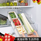 戶璃德國小蔥香菜保鮮盒分裝食品級冰箱整理盒大蔥姜蒜香料面條收納盒 【組合裝】黑色分隔款1個+黑色常規(guī)款1個