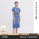 歌力思（ELLASSAY）ELLASSAY歌力思2023早春新品開叉襯衫式牛仔連衣裙女EWW341N03300 深牛仔藍 S