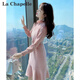 拉夏貝爾（La Chapelle）針織連衣裙女裝新款2025年秋冬裙小個(gè)子氣質(zhì)中長(cháng)款打底裙子 圖色 S 建議8095斤