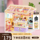若物超級(jí)世界冰淇淋店diy小屋積木玩具拼圖模型兒童生日禮物女生
