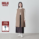 無(wú)印良品（MUJI）女式 輕量羽絨便攜式 長(zhǎng)款背心 馬甲馬夾女款冬季 BD0Z9A4A 深米色 XL (165/92A)