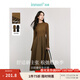 茵曼（INMAN）法式氣質(zhì)針織拼接連衣裙2025春秋女裝新品半高領(lǐng)長袖A字打底長裙 摩卡棕 M