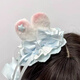歐陽(yáng)先生可愛(ài)甜美兔耳蕾絲蝴蝶結發(fā)夾軟妹少女心發(fā)飾粉色洛麗塔氛圍感發(fā)卡 白色兔耳發(fā)夾一藍色蝴蝶結 A10-302